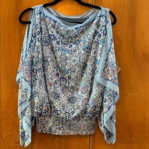Floral Blue Women's Top